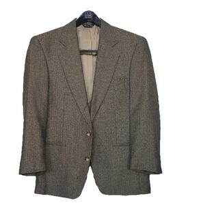 Vintage Vito Rufolo Houndstooth Blazer Mens 38S Wool Silk Soft Jacket Made Italy